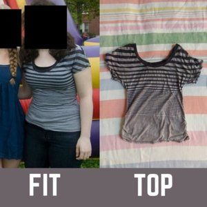 Maurices Short-Sleeved Tee Shirt in Ombre Gray